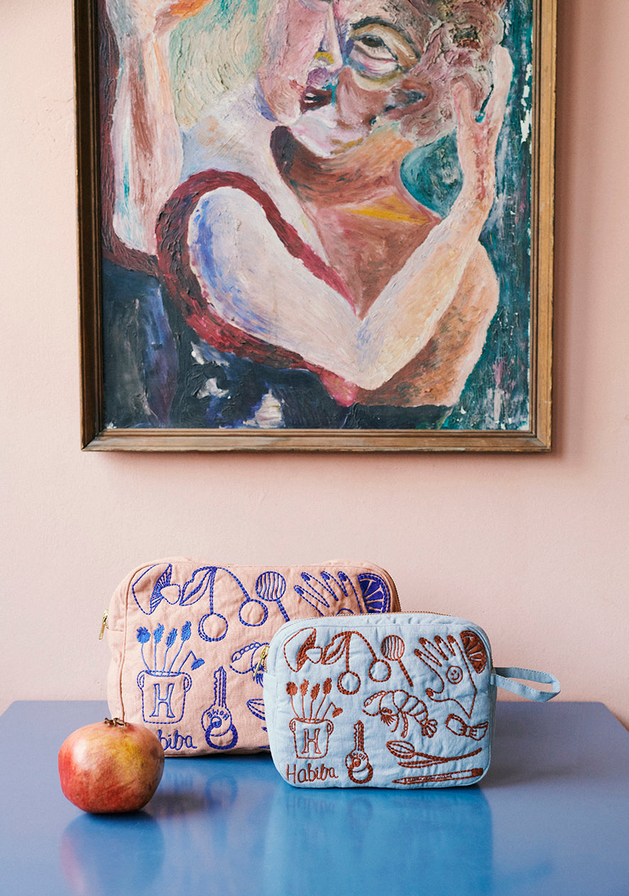 CLEA TOILETRY BAG - Pastel blue