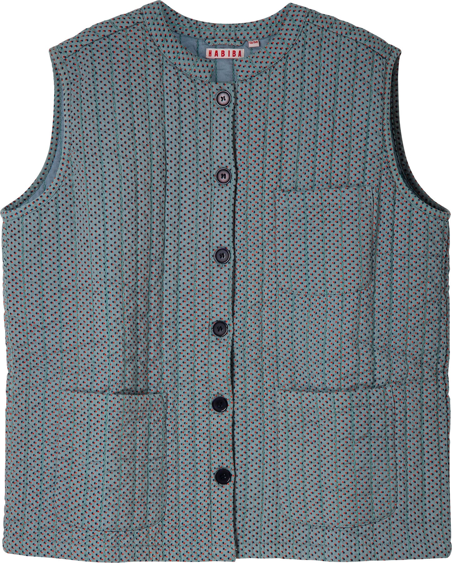 DOTTY WAISTCOAT - Pastel blue