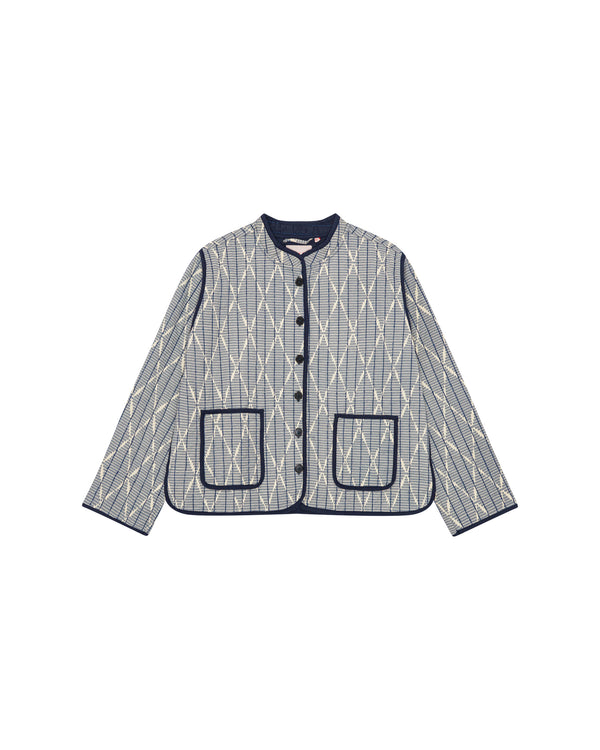 HABIBA AMINA IKAT CHINA JACKET Jacket INDIGO
