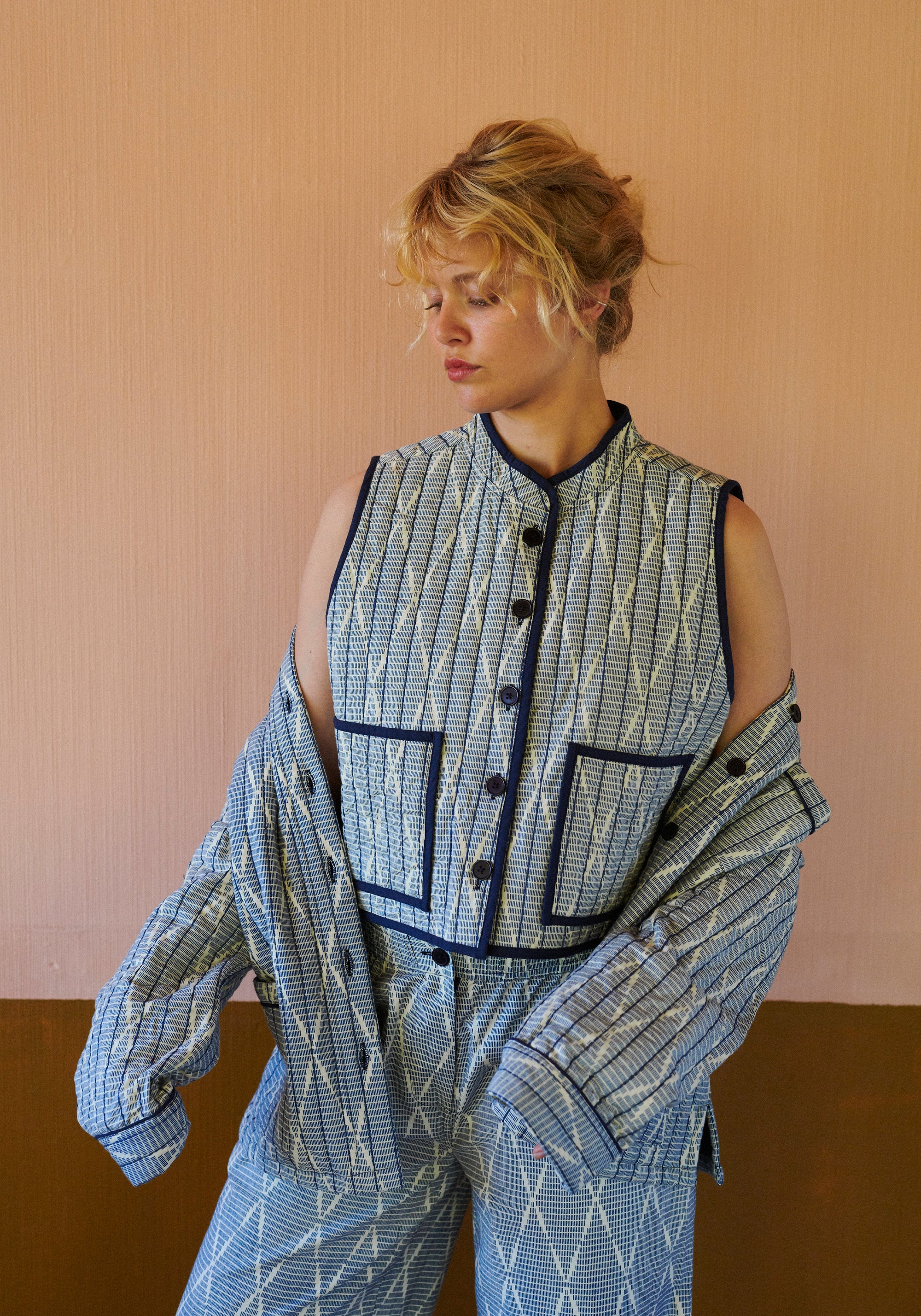 HABIBA AMINA IKAT PANTS RELAXED Pants INDIGO