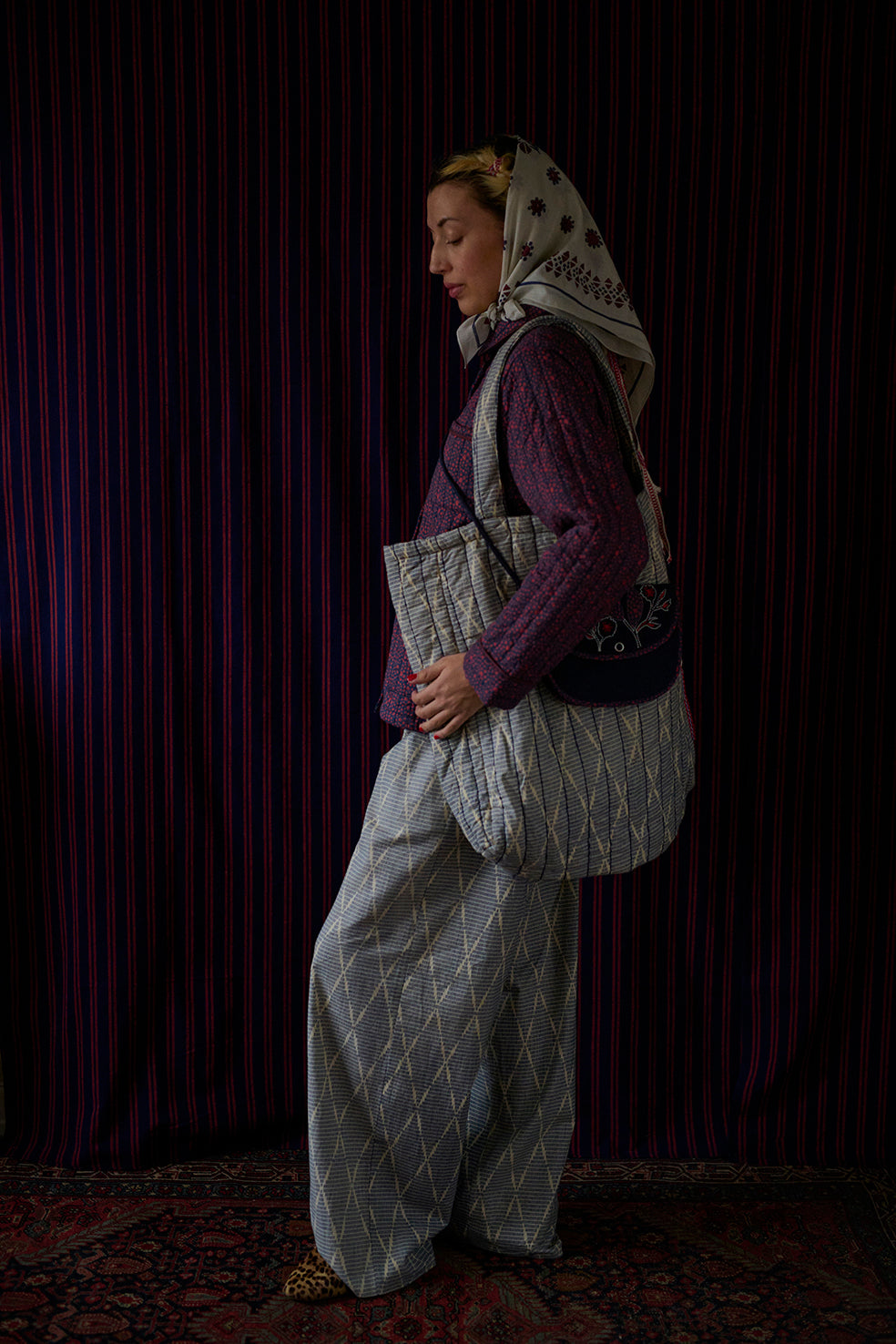 HABIBA AMINA IKAT PANTS RELAXED Pants INDIGO
