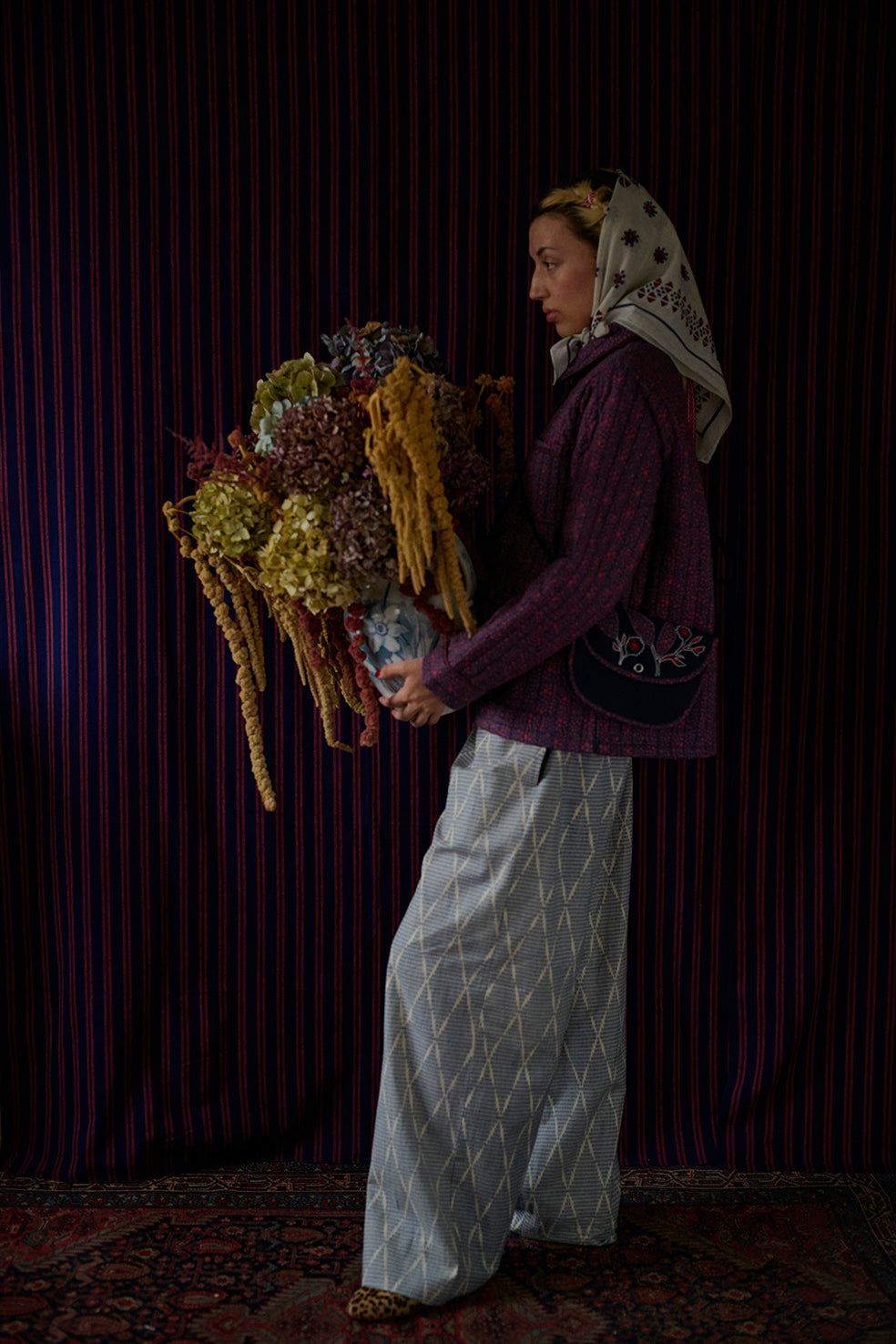 HABIBA AMINA IKAT PANTS RELAXED Pants INDIGO