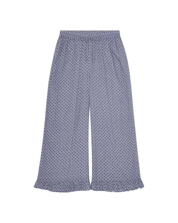 HABIBA ASTRID PANTS W. FRILL Pants SAPPHIRE