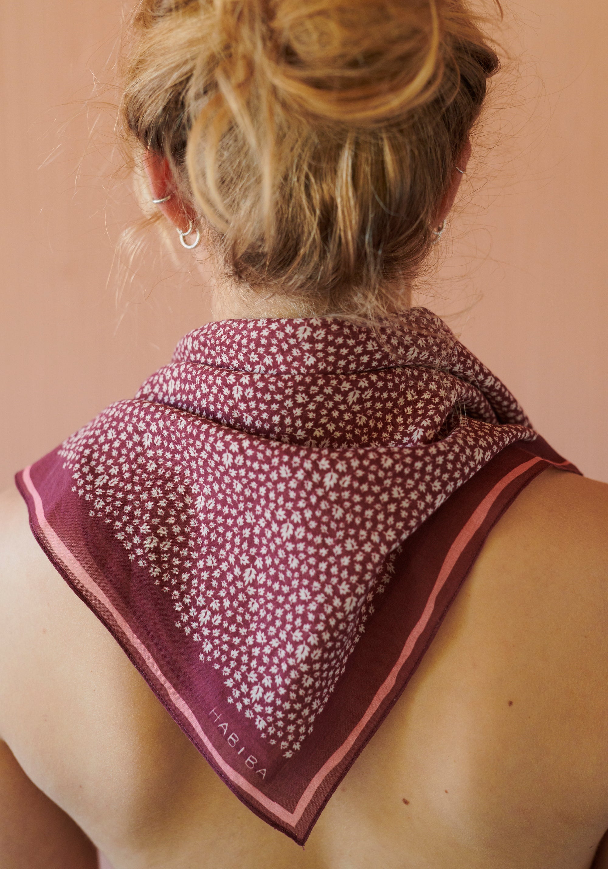 HABIBA AUTUMN LEAF BANDANA Bandana BURGUNDY