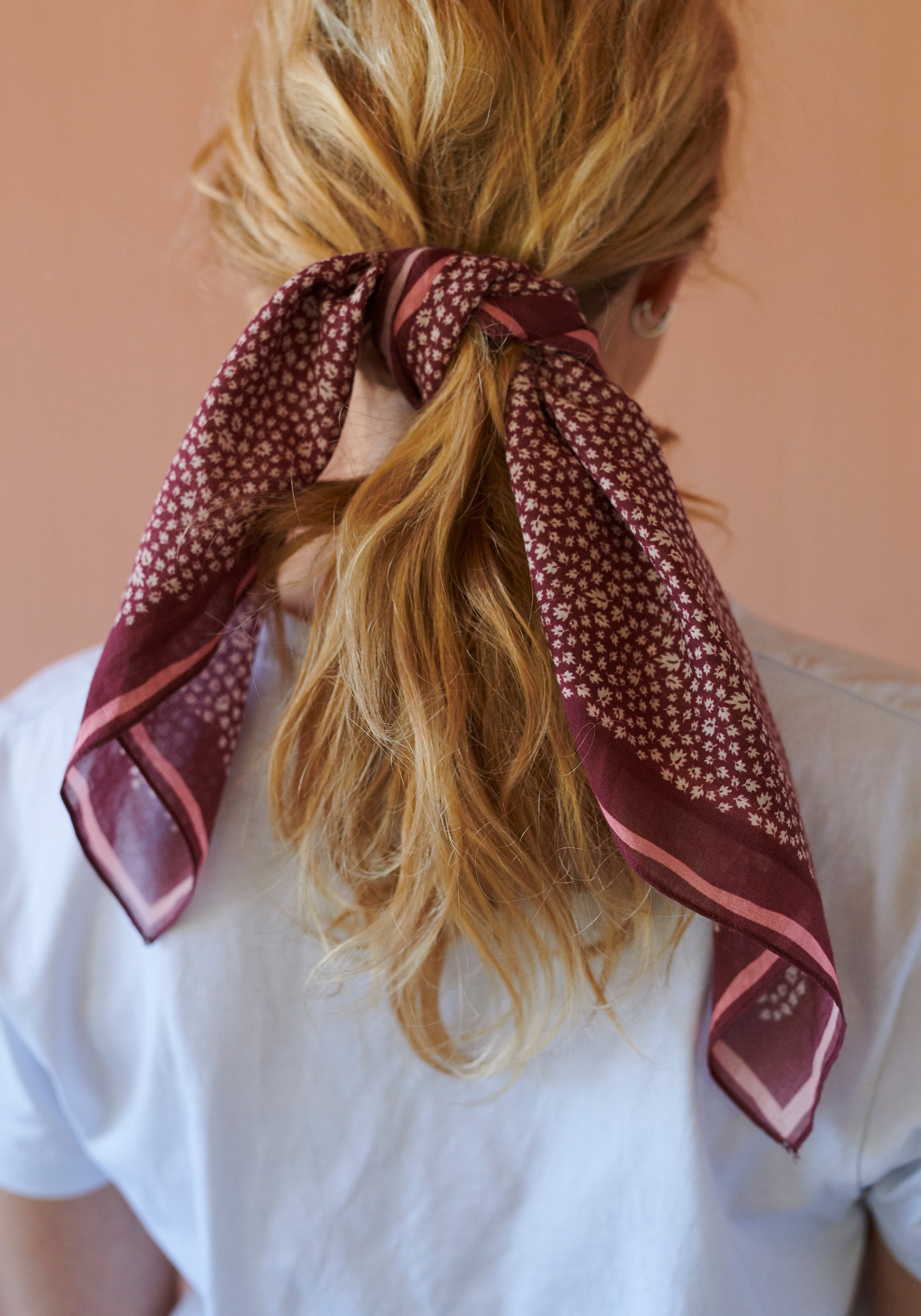 HABIBA AUTUMN LEAF BANDANA Bandana BURGUNDY