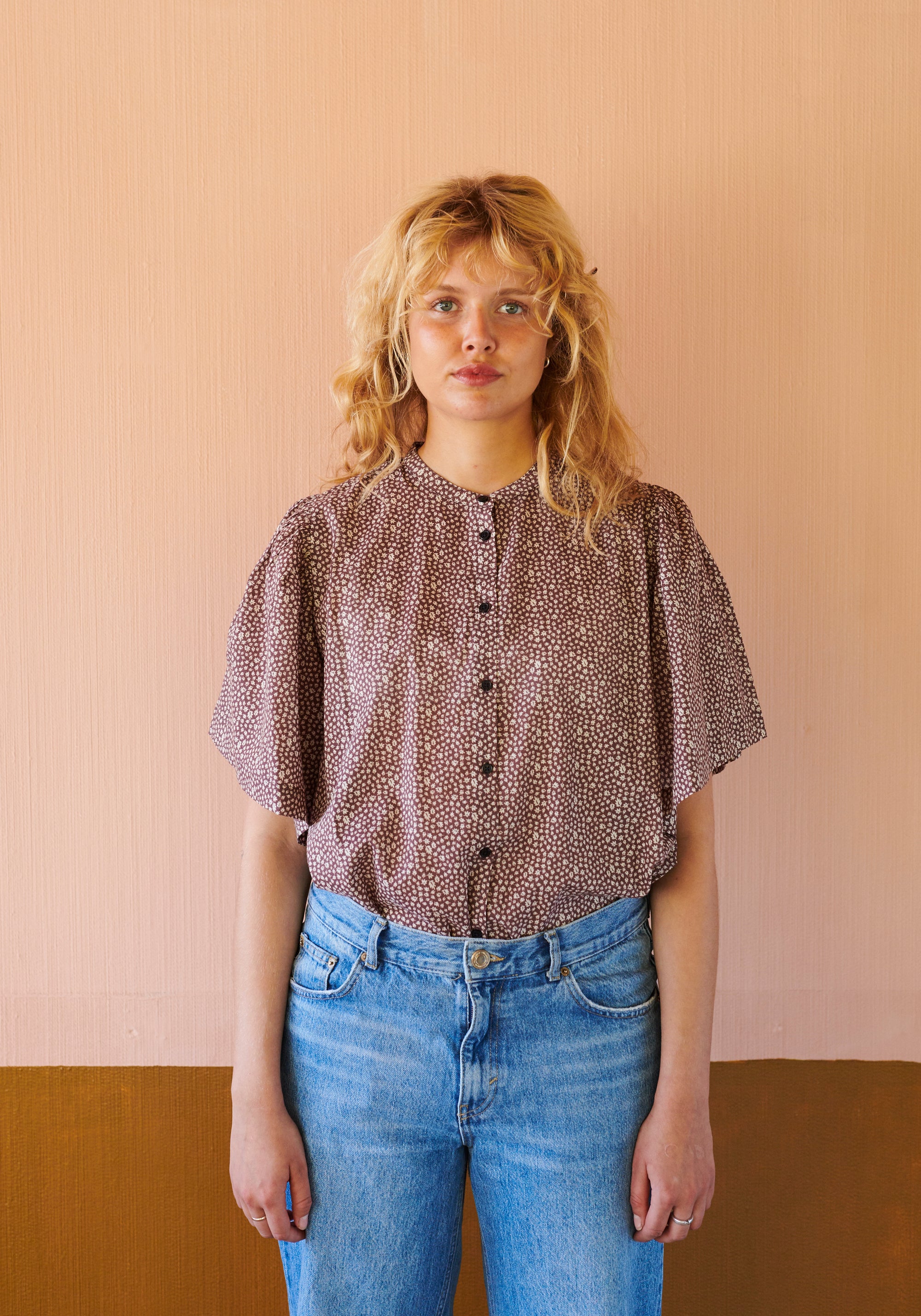HABIBA AUTUMN LEAF BUTTERFLY SHIRT Shirt BURGUNDY