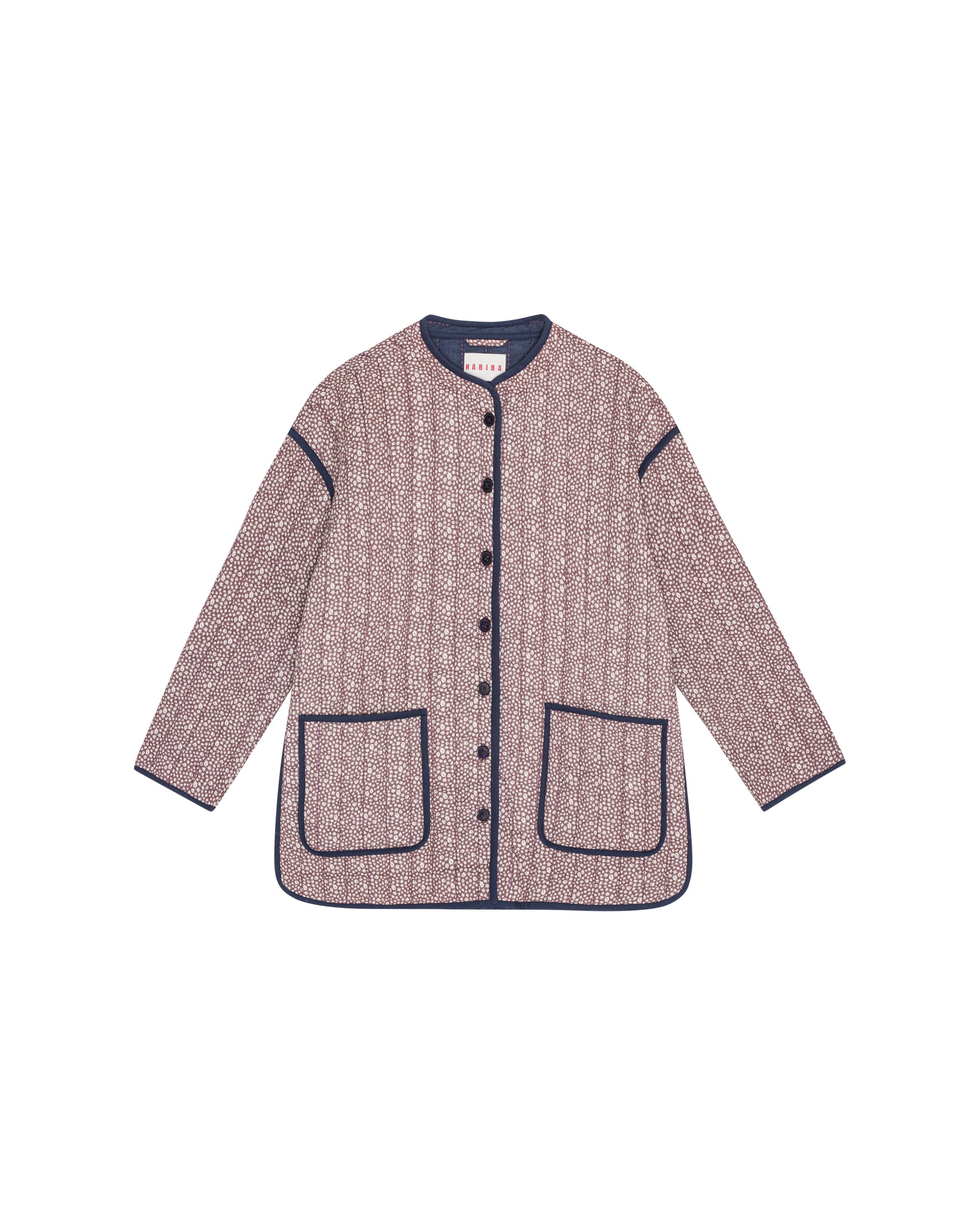 HABIBA AUTUMN LEAF QUILTED COAT Coat BURGUNDY