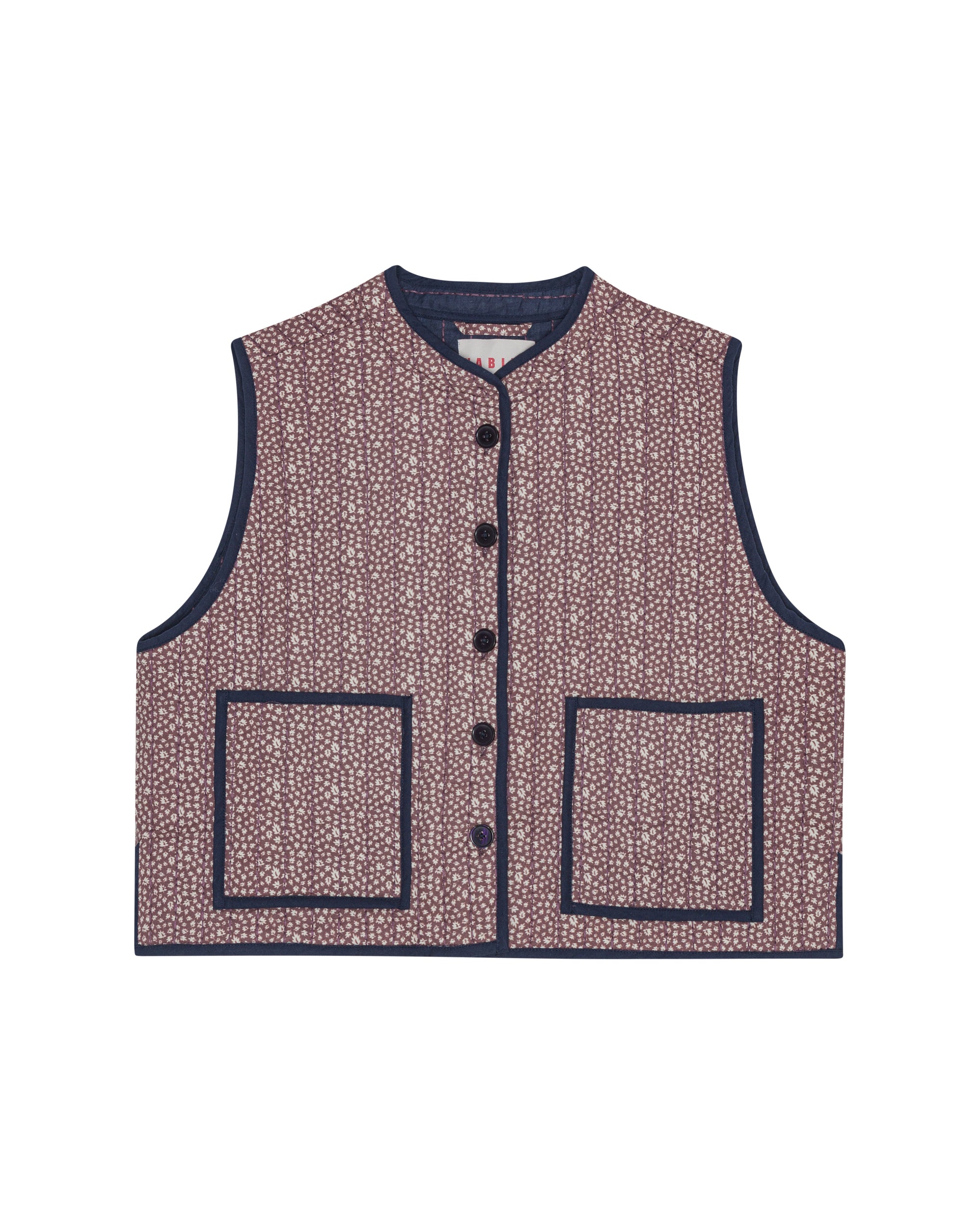 HABIBA AUTUMN LEAF SHORT QUILTED WAISTCOAT Waistcoat BURGUNDY