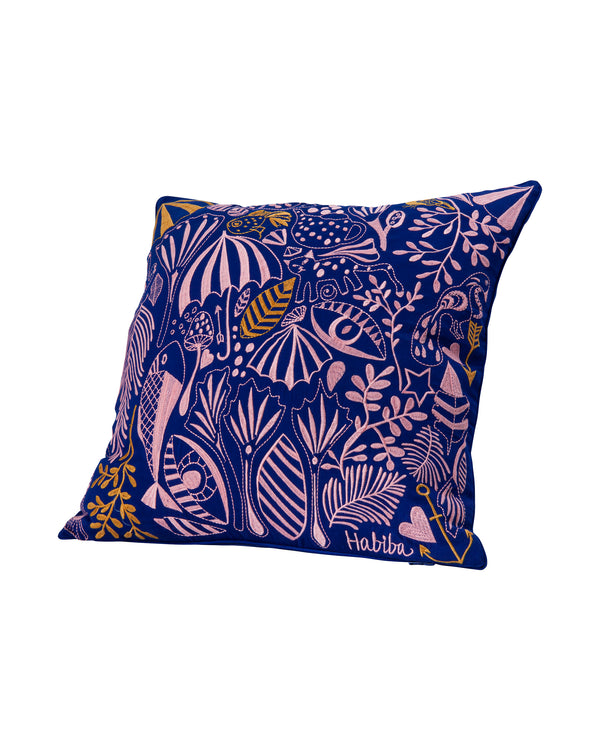 HABIBA BIBI CUSHION Cushion JAPAN BLUE