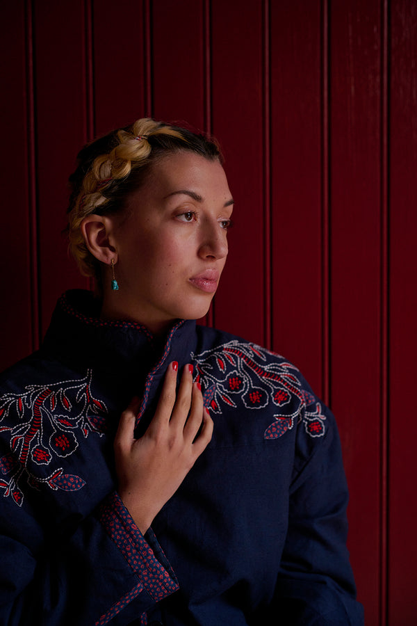 HABIBA BOHEMIA QUILTED COAT Coat INDIGO