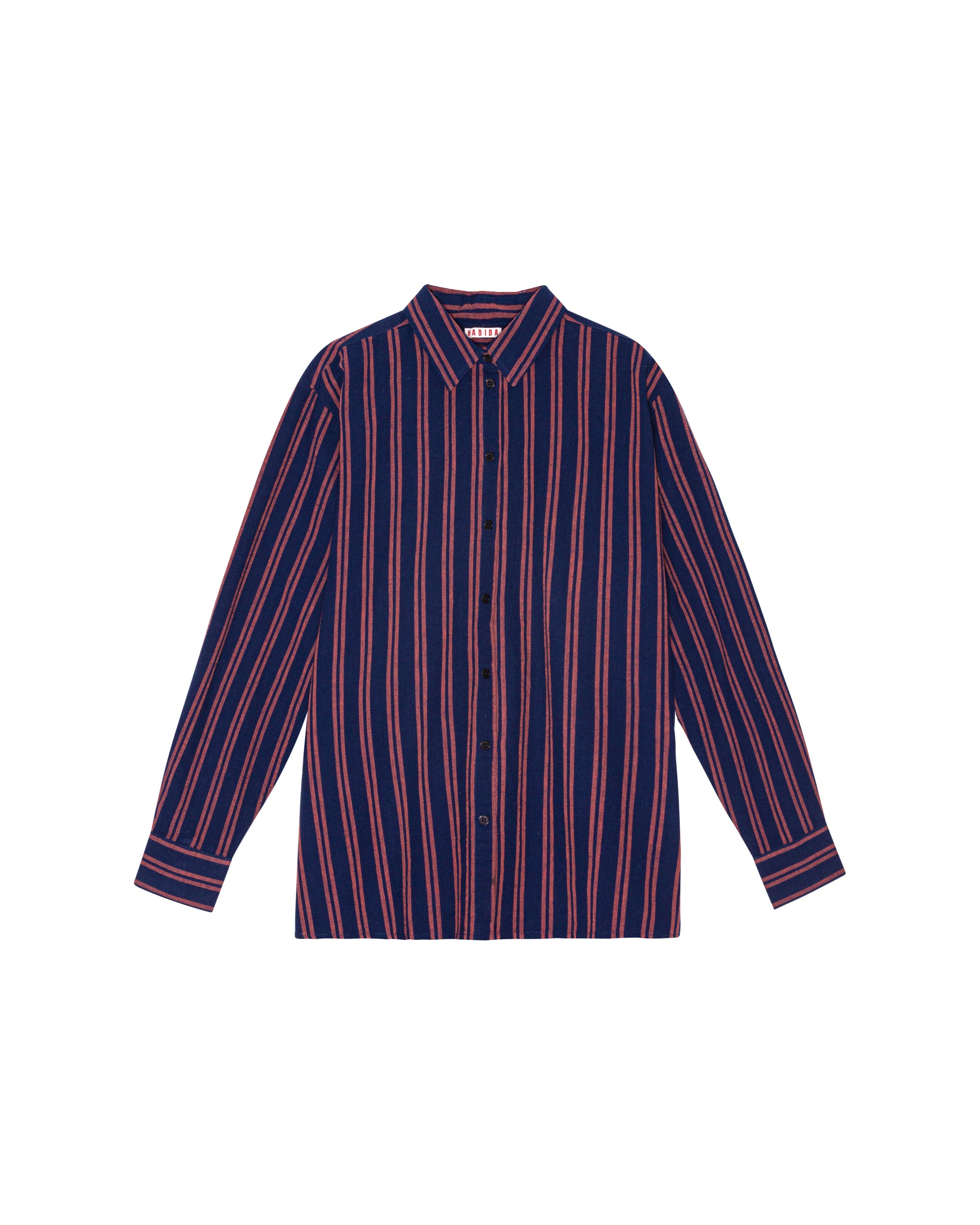 HABIBA BOLSTER STRIPE OVERSIZED SHIRT Shirt INDIGO