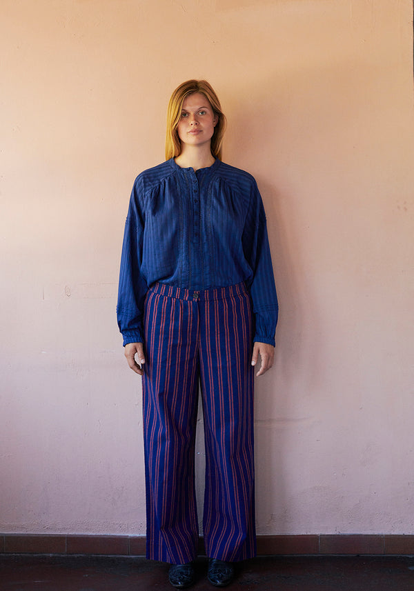 HABIBA BOLSTER STRIPE PANTS RELAXED Pants INDIGO