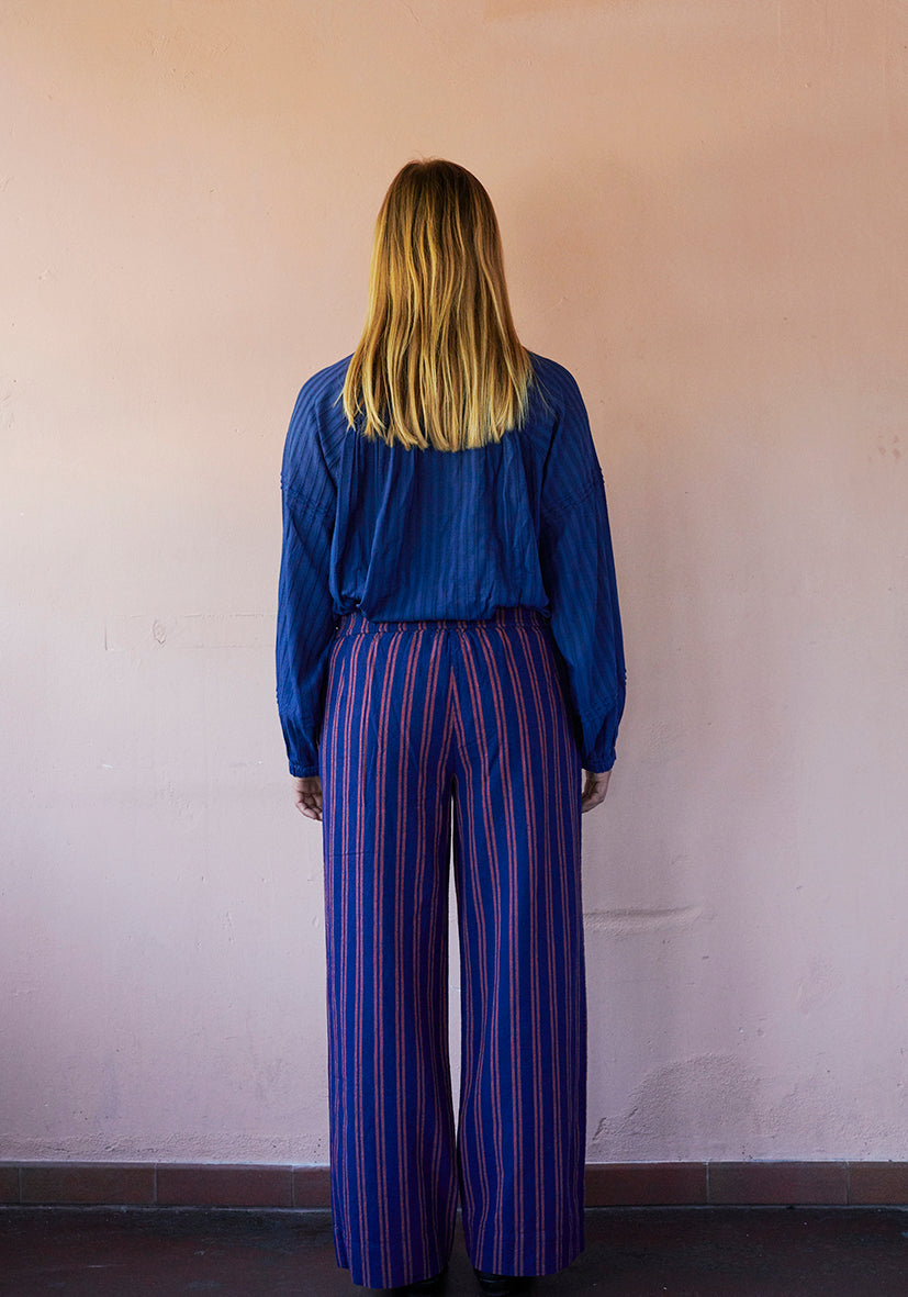 HABIBA BOLSTER STRIPE PANTS RELAXED Pants INDIGO