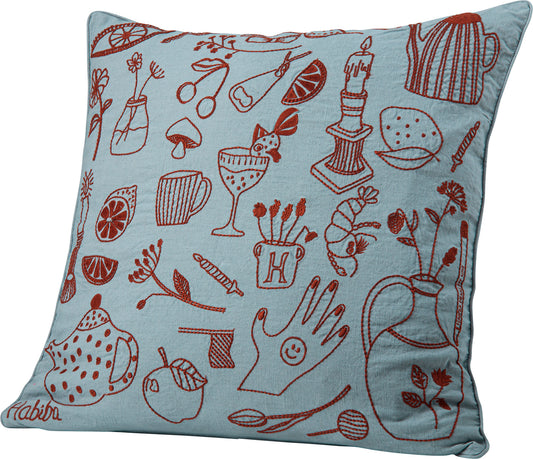 CLEA CUSHION - Pastel blue