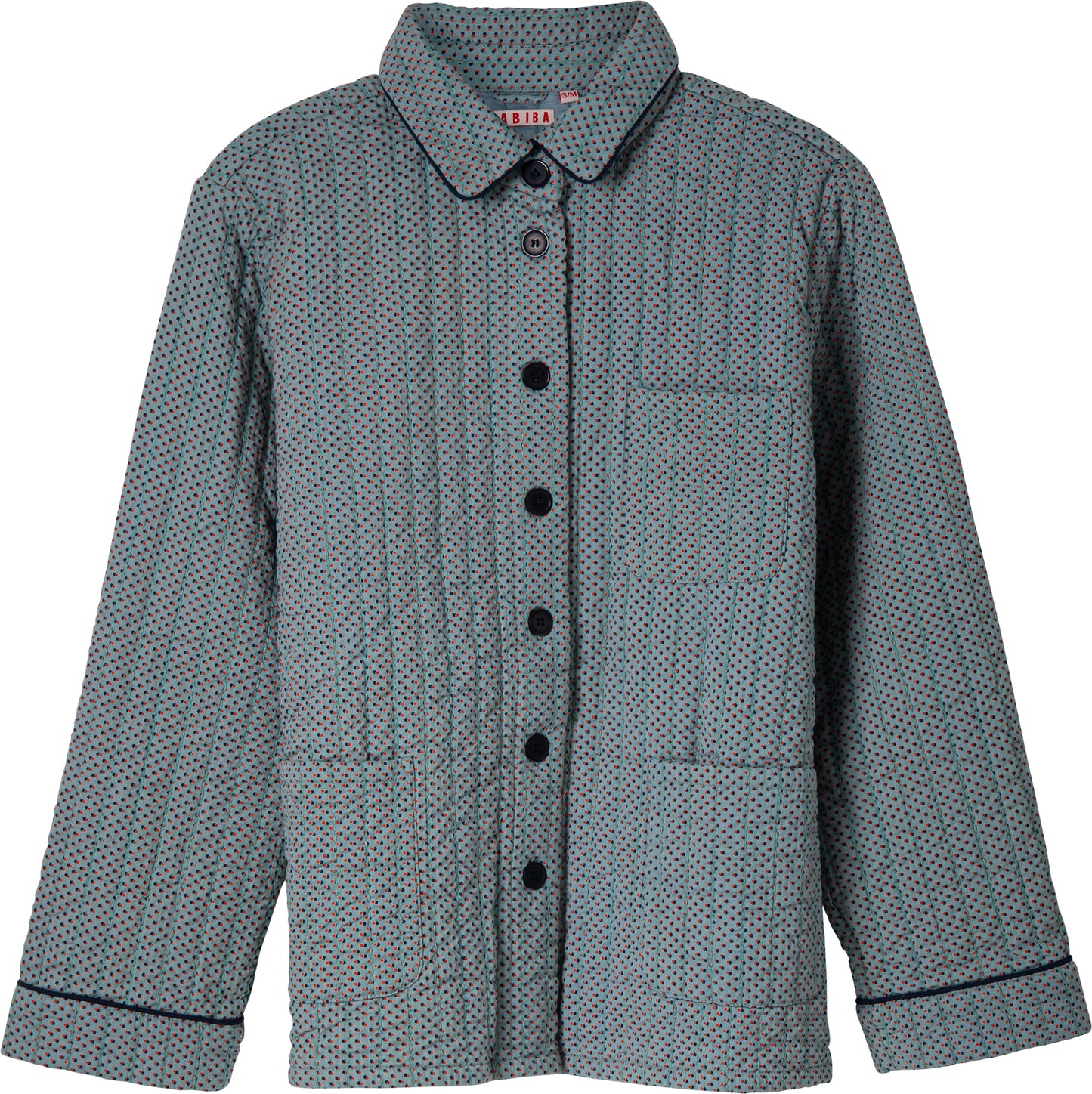 DOTTY QUILTED JACKET - Pastel blue