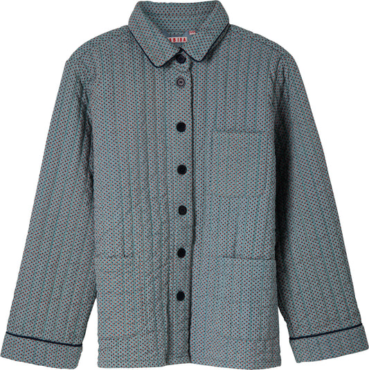 DOTTY QUILTED JACKET - Pastel blue