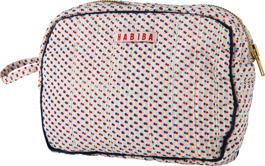 DOTTY SEERSUCKER MAKEUP CLUTCH