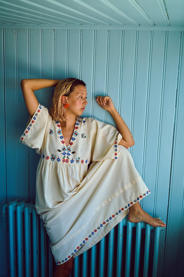 HABIBA FLORA DRESS 3/4 SLEEVE Dress VANILLA