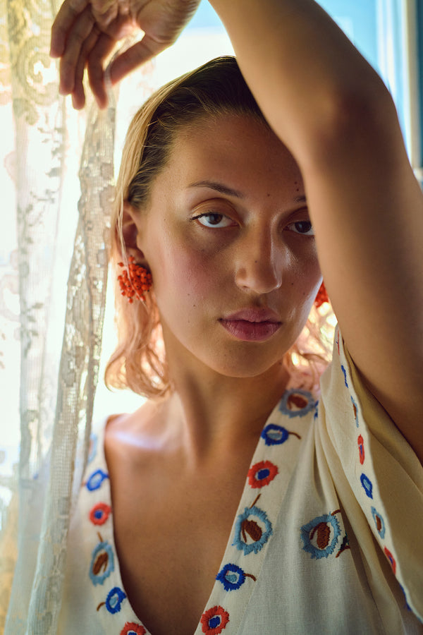 HABIBA FLORA DRESS 3/4 SLEEVE Dress VANILLA