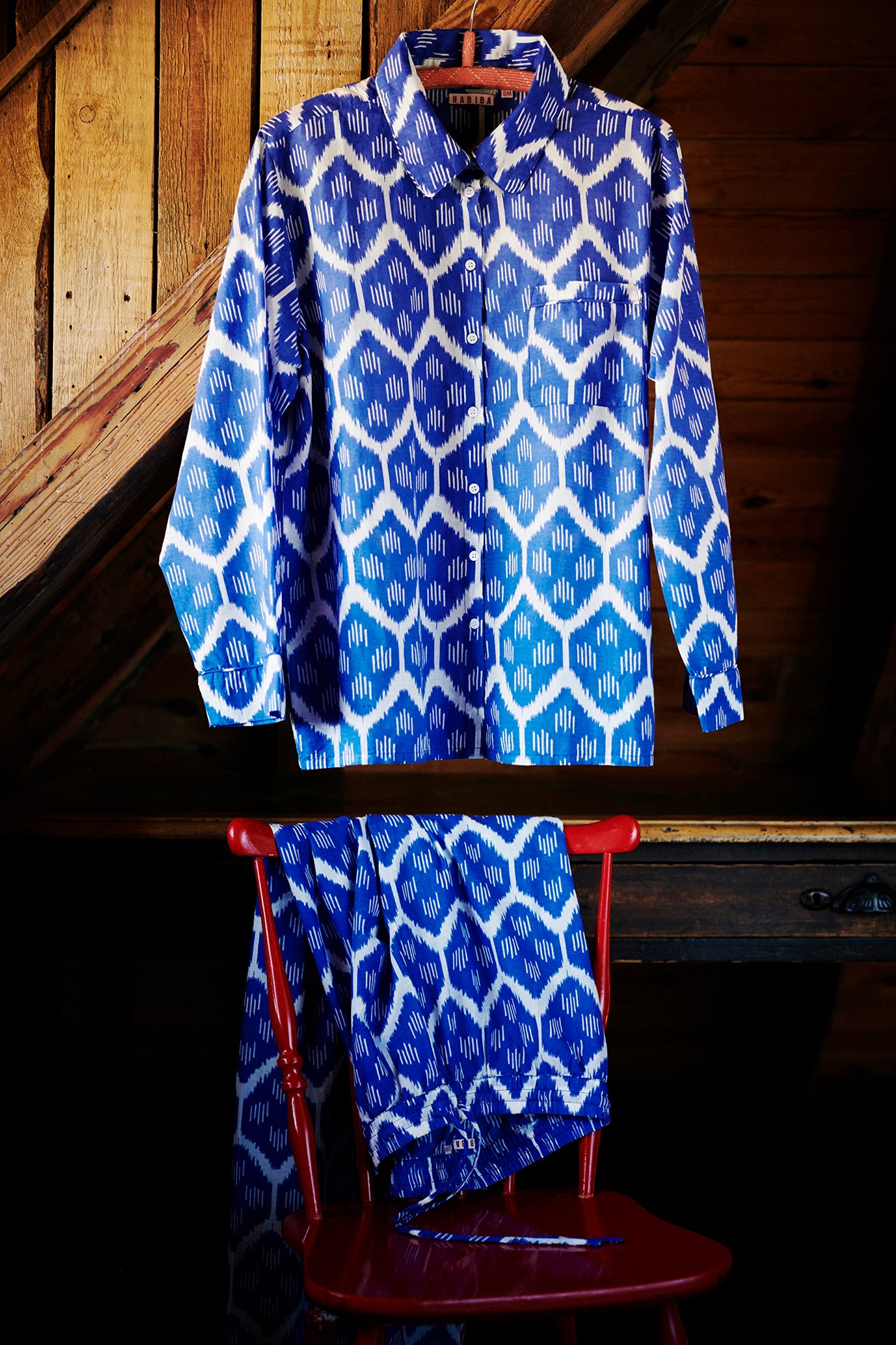 HABIBA IKAT PYJAMAS SET Pyjamas set JAPAN BLUE