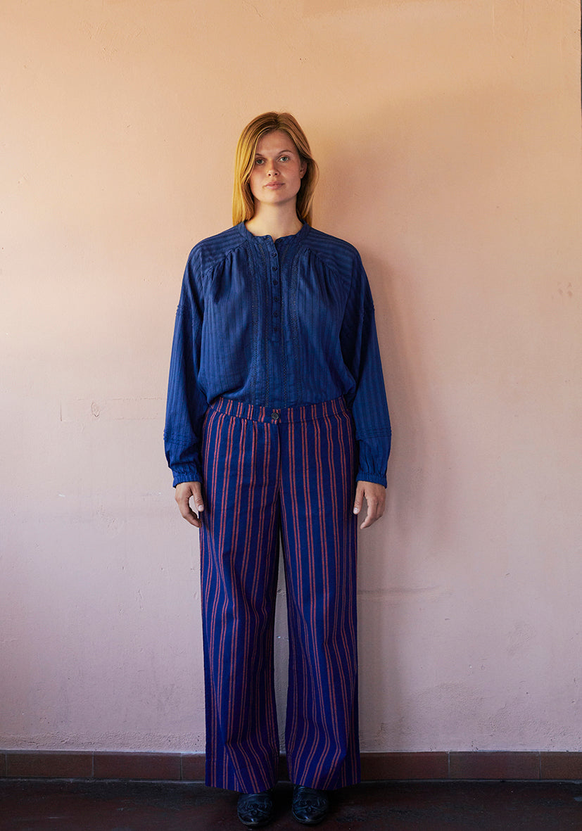 HABIBA LAURA BLOUSE WITH GATHERINGS Blouse INDIGO