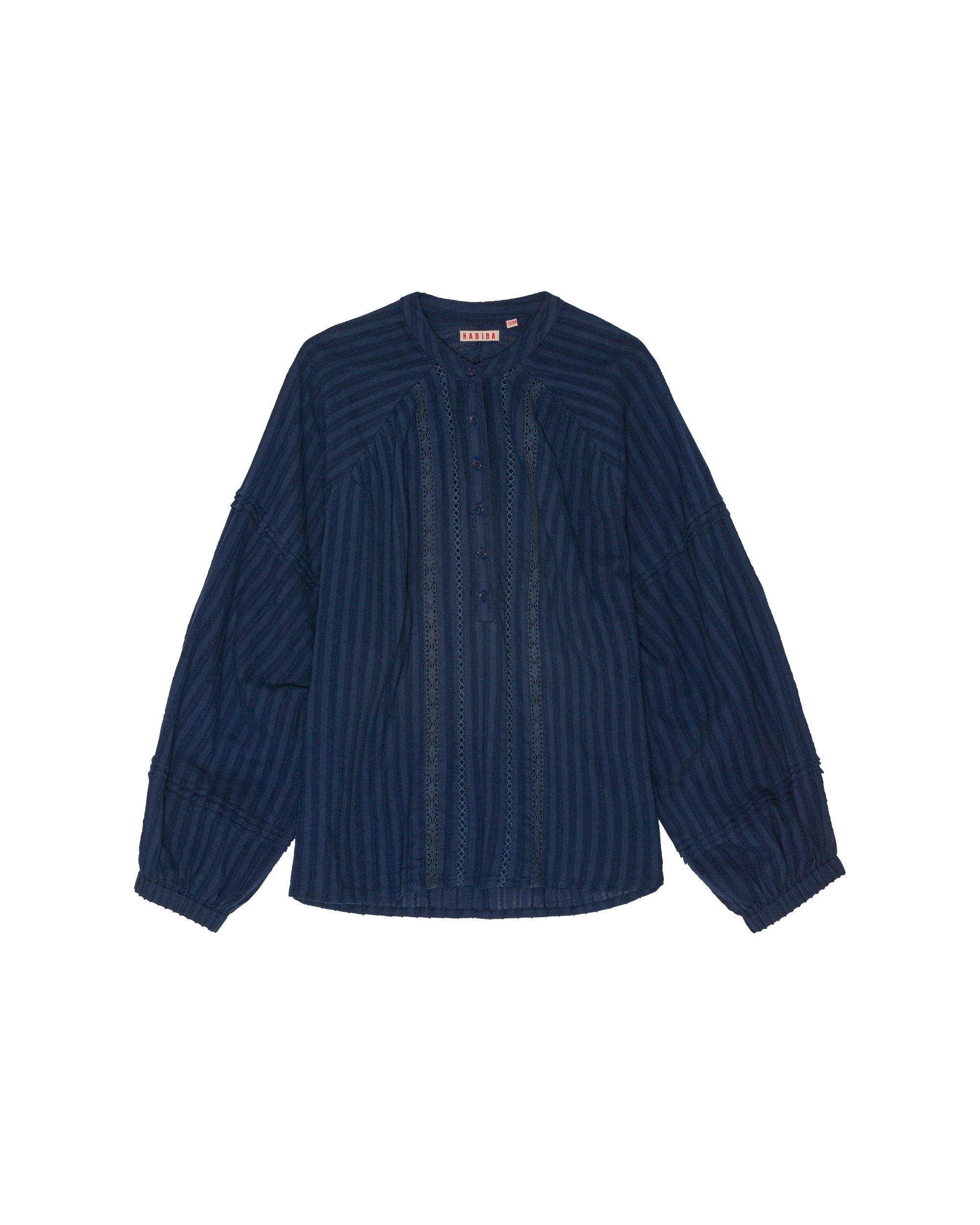 HABIBA LAURA BLOUSE WITH GATHERINGS Blouse INDIGO