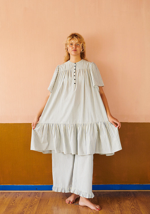 HABIBA MIO PANTS W. FRILL Pants SAPPHIRE