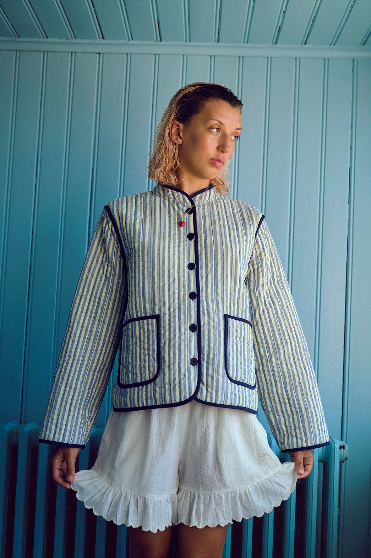 HABIBA MIO QUILTED CHINA JACKET Jacket SAPPHIRE