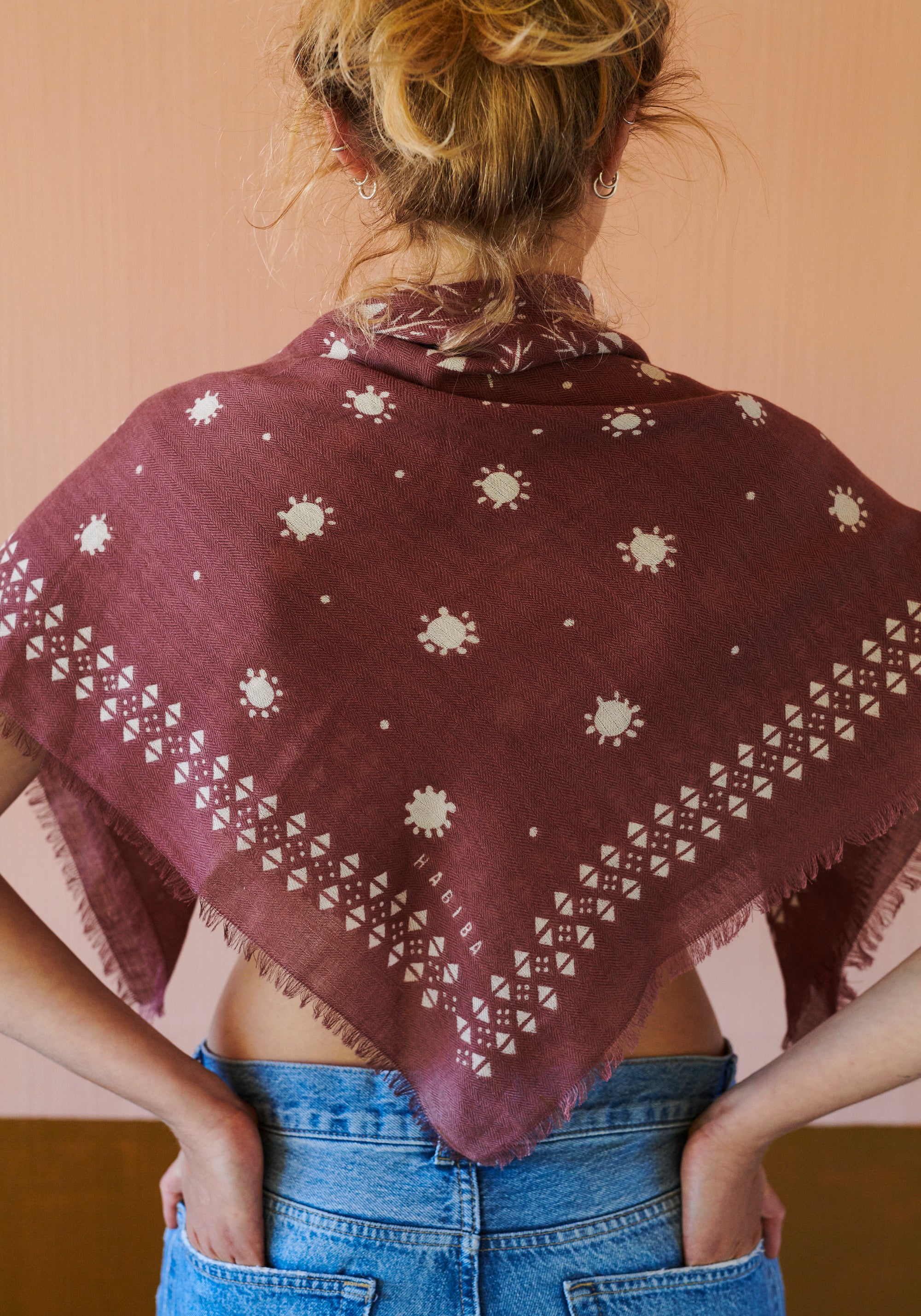 HABIBA PALOMA SCARF Scarf BURGUNDY