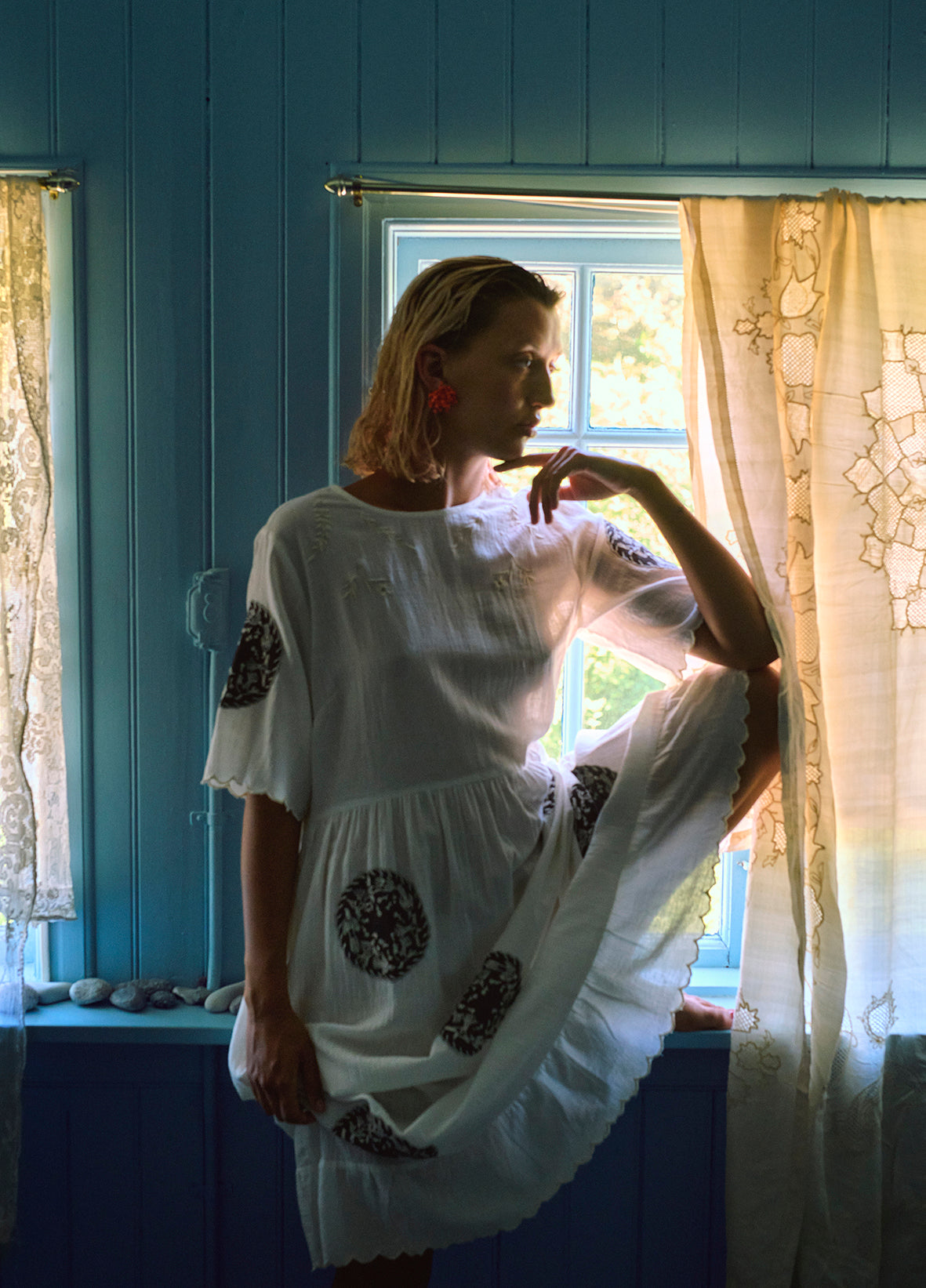 HABIBA PATTIE DRESS 3/4 SLEEVE Dress VANILLA