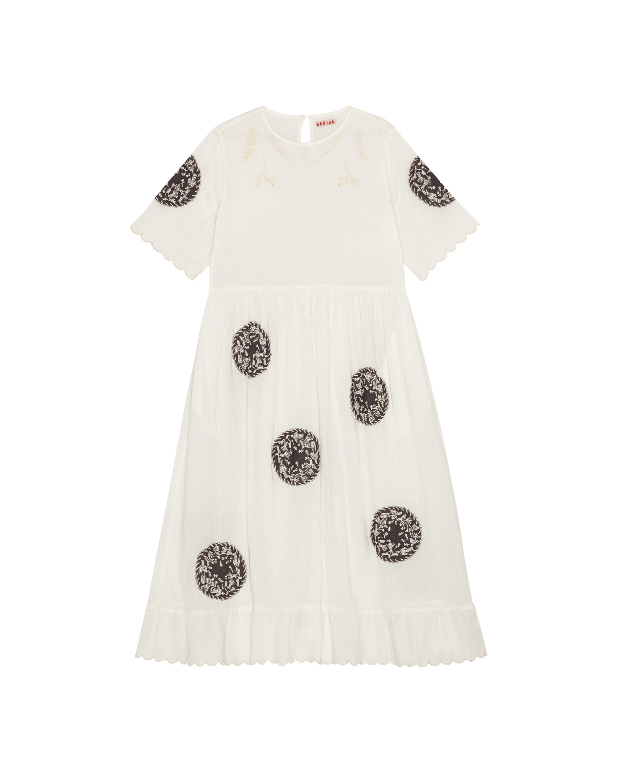 HABIBA PATTIE DRESS 3/4 SLEEVE Dress VANILLA