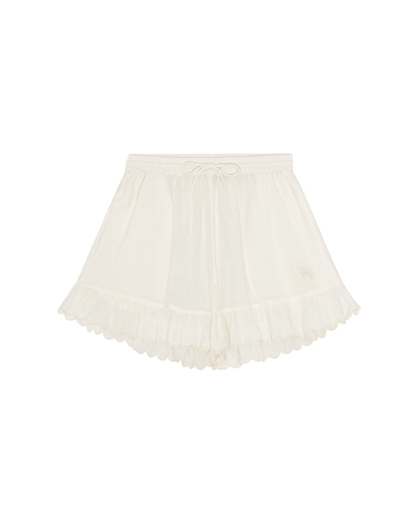HABIBA PATTIE SHORTS W. FRILL Shorts VANILLA