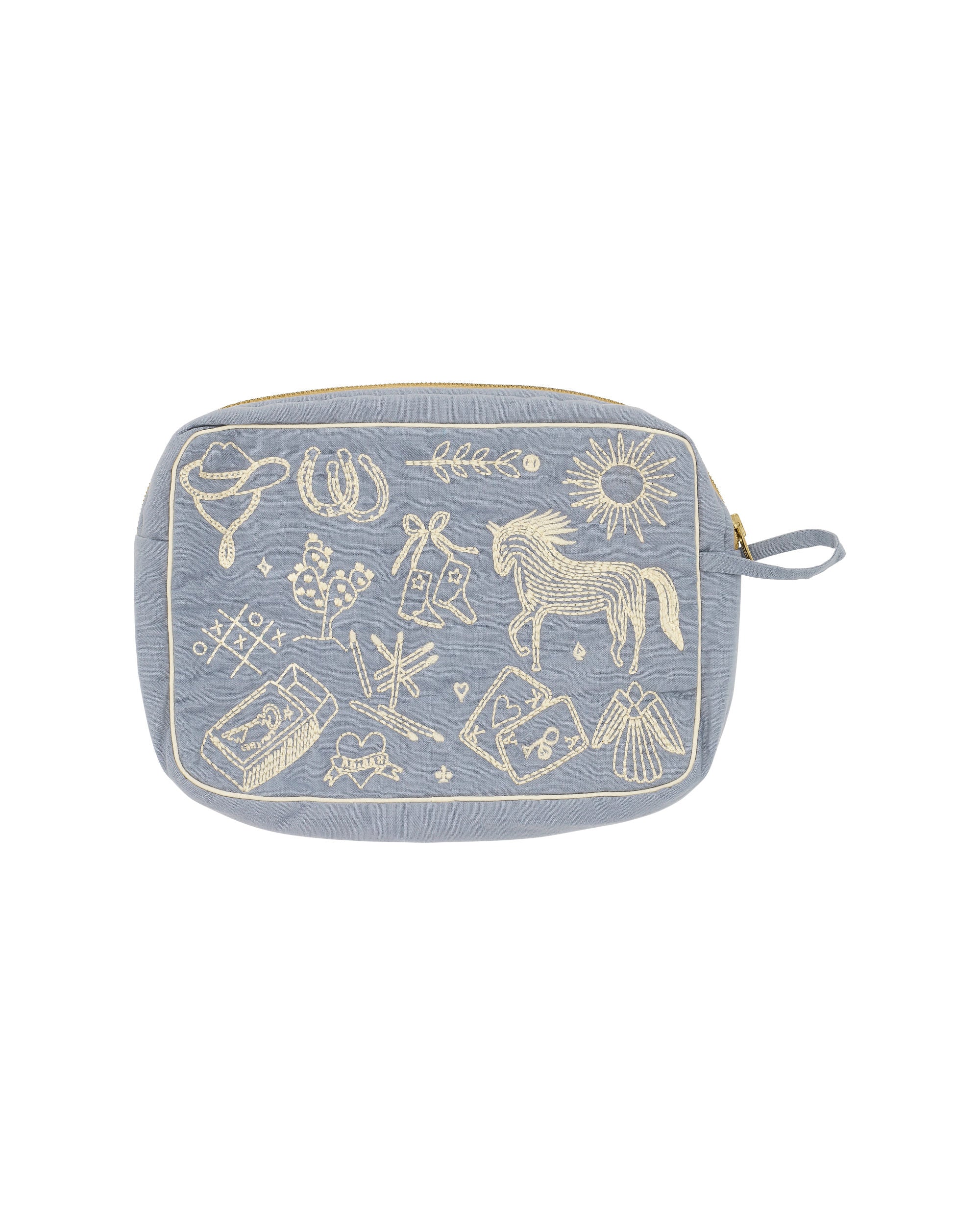 HABIBA POLLY EMBROIDERY TOILETRY BAG Toiletry bag SEA