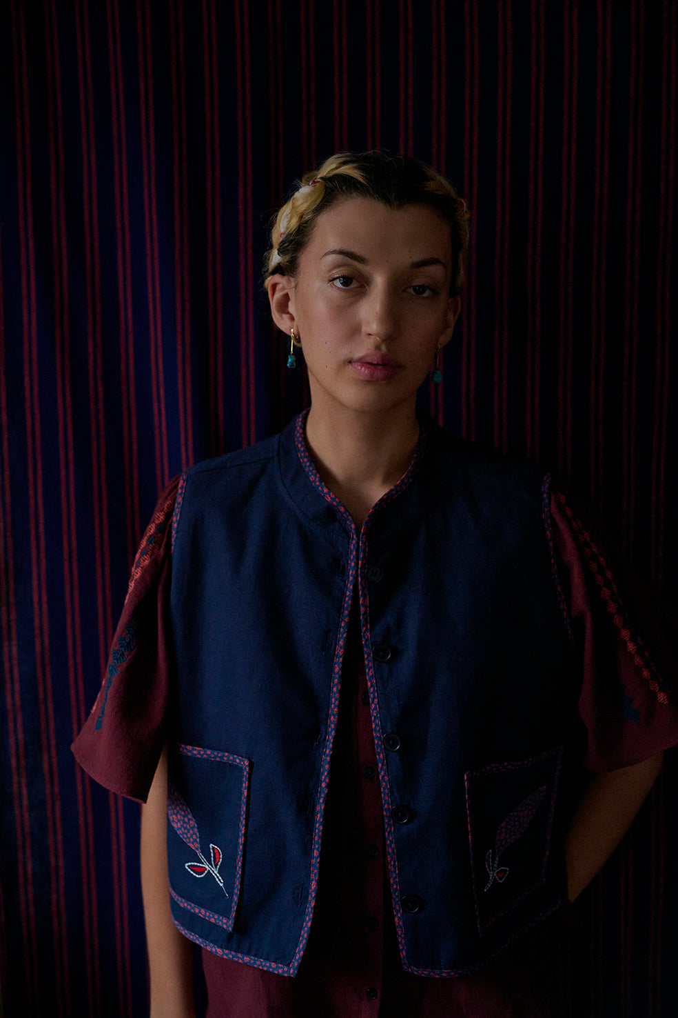 HABIBA ROMANIA BUTTERFLY SHIRT Shirt BURGUNDY